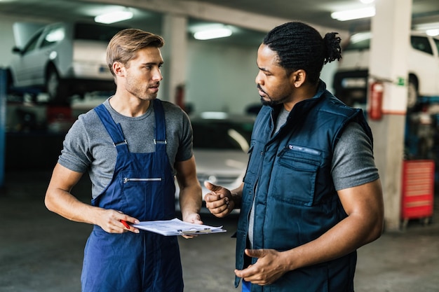 Satisfied automotive service customers
